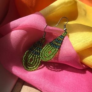 Beaded Glass Earrings